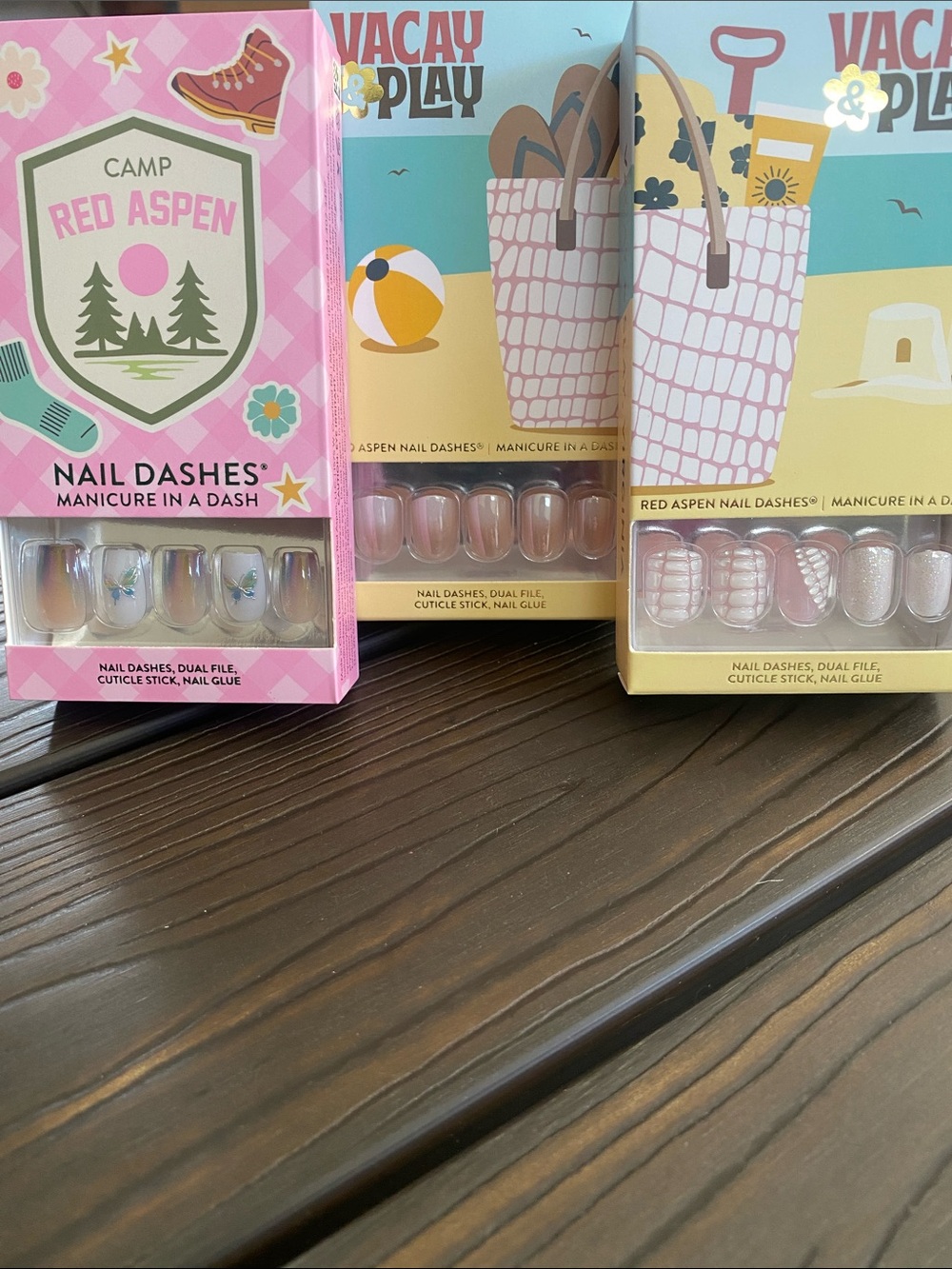 Nail Dashes, 3 sets. Brand new in boxes.